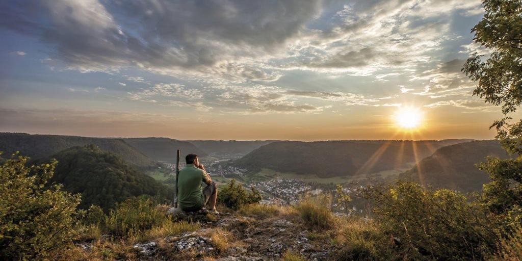 Sonnenuntergang in Bad Ditzenbach
