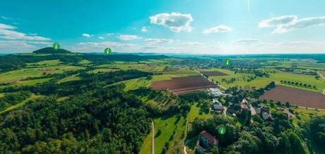 Panorama Blick vom Wäscherschloss, Link öffnet im neuen Fenster