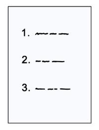 Blatt mit Listenpunkten 1.2.3.