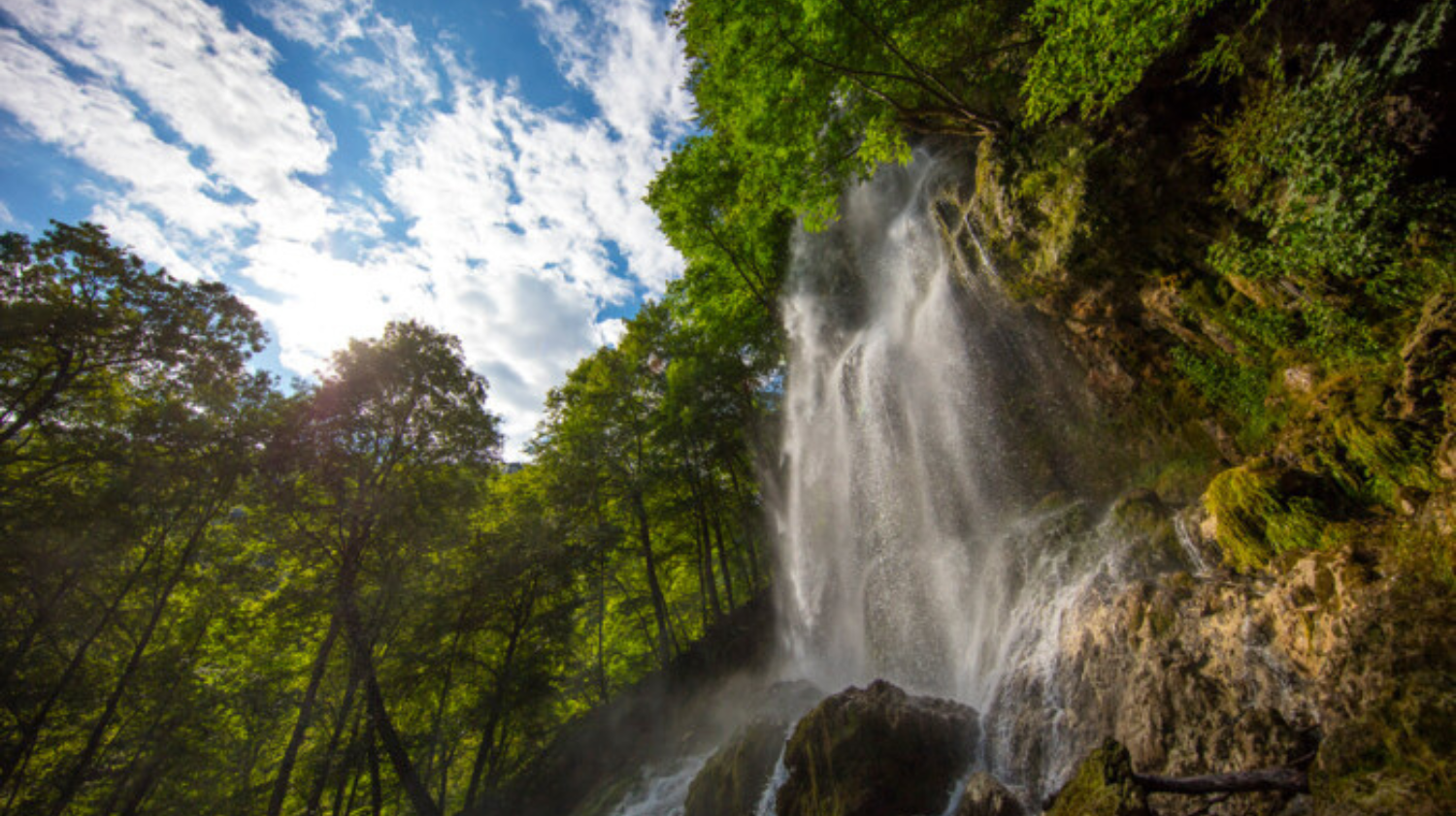 Blick auf den Uracher Wasserfall, Copyright: Bad Urach Tourismus